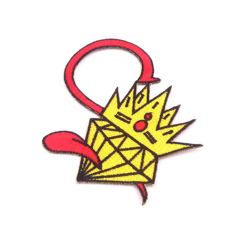 Marca própria personalizada com logotipo de flor de cobra ferro personalizado em remendos para roupas de meninos grandes