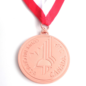 Medalhas de design de logotipo personalizado de metal promocional banhado a ouro Medalha de design personalizado de bronze de fundição sob pressão