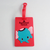 Etiquetas de nome de mala de silicone 3D personalizadas etiqueta de bagagem de PVC macio com alça