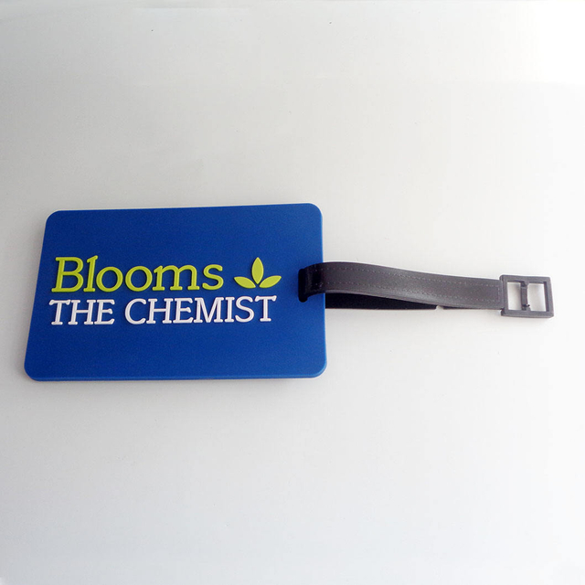 Etiqueta de bagagem de atacado personalizada Etiqueta de bagagem de PVC macio Etiqueta de suporte de promoção