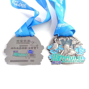 Esmalte de liga de zinco feito sob encomenda comemorativo esporte maratona correndo corrida lembrança medalha de prêmio de metal dourado com logotipo 3d