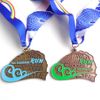 Medalhas esportivas de maratona de vôlei de Natal de metal Medalha personalizada com fita