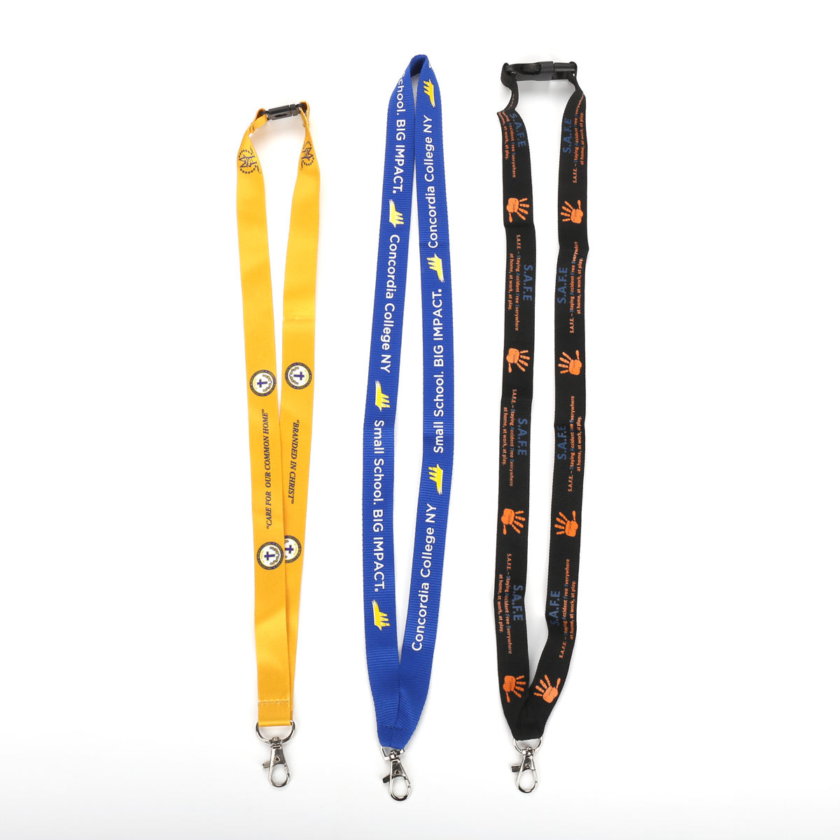 Fornecedores personalizados de cordão de pescoço tecido de poliéster impresso em cores completas