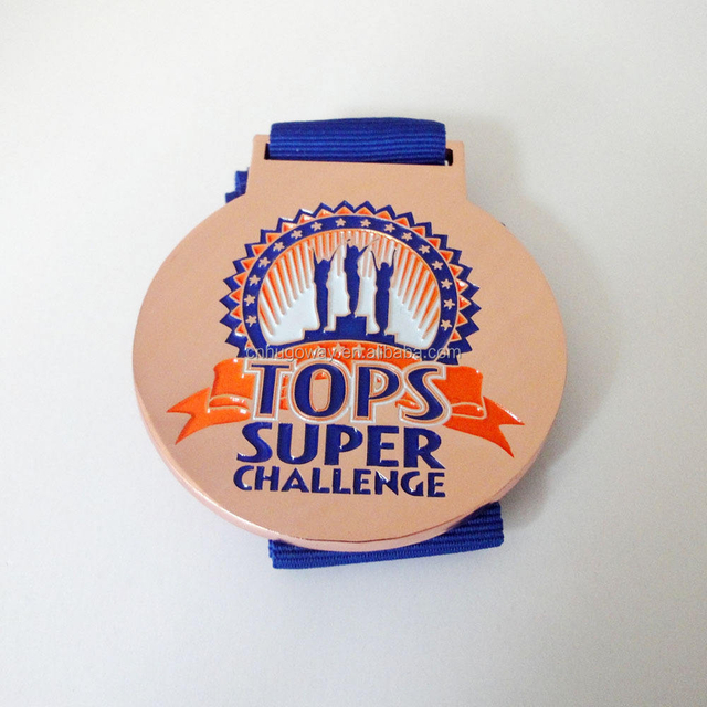 Medalhas de medalha de ouro com design personalizado por atacado com fita