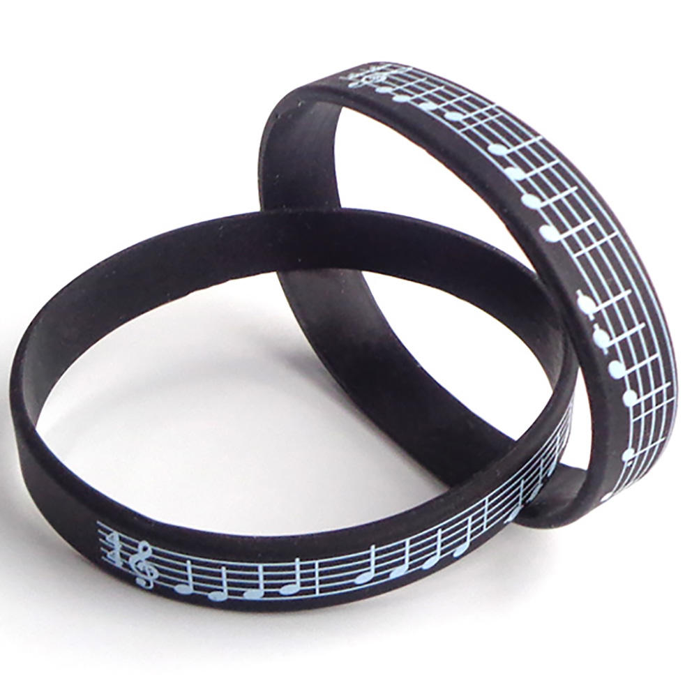 Alças de pulso de suporte de pulseira de borracha de silicone com formato personalizado