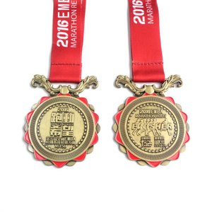 Medalha da Academia Memorial da Maratona Personalizada Medalhas de Prata Bloco de Marcha Esportiva Medalha de Cingapura