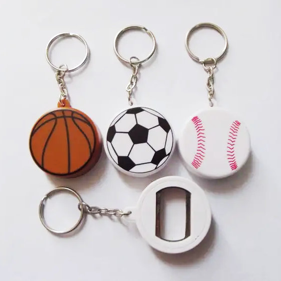 Chaveiro de beisebol de futebol de basquete de metal personalizado OEM por atacado