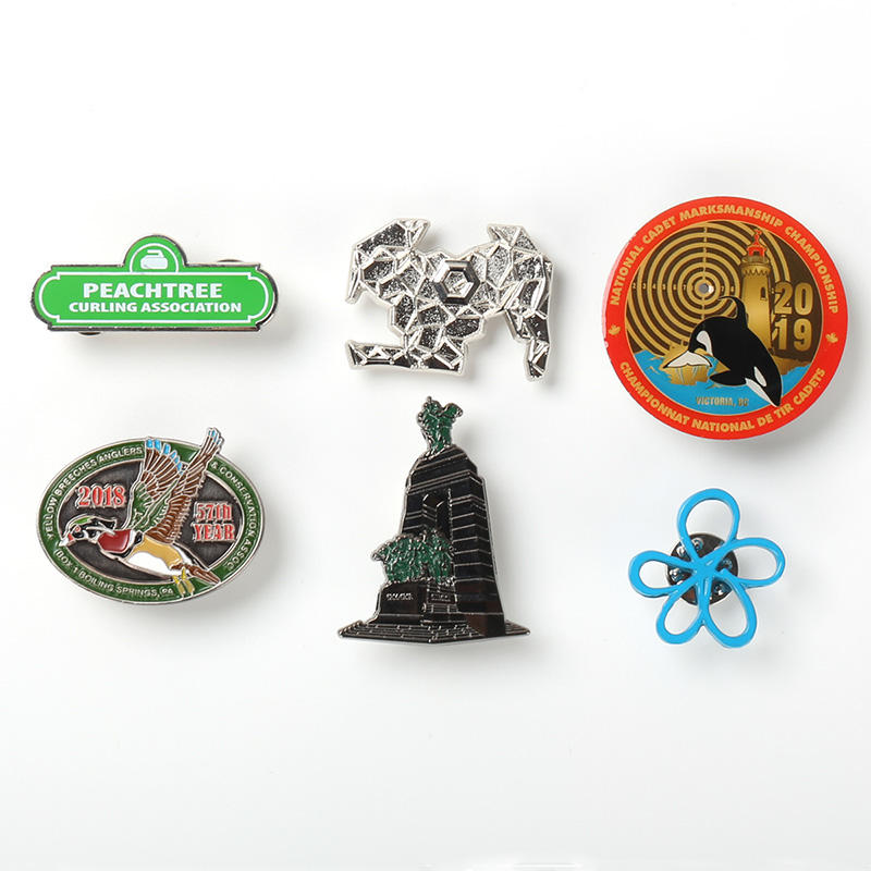 Alfinetes de esmalte duro de liga de zinco personalizados por atacado alfinetes de lapela de pizza macios