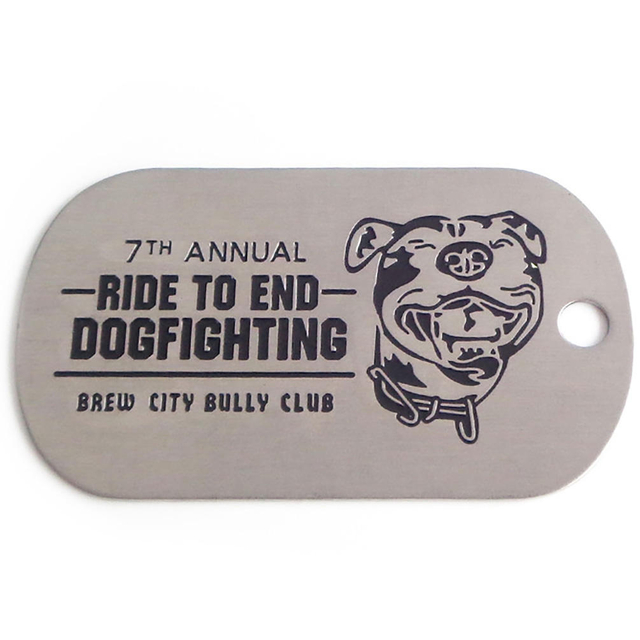 Colar personalizado de luxo em aço inoxidável com logotipo de sublimação gravado com corrente de bola