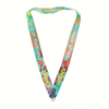 Cordão para crachás com tira de pescoço impresso personalizado e cordão para chaveiro de poliéster