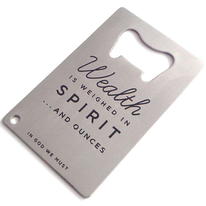Abridor de garrafas de cartão de crédito fundido em forma personalizada feito de aço inoxidável para vinho
