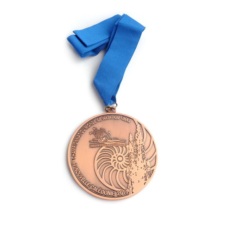 Bolas de Medalhão Personalizadas Cor Antiga Girando Medalha Religioso Dia Nacional do Qatar Árabe Esporte Medalha Gravura