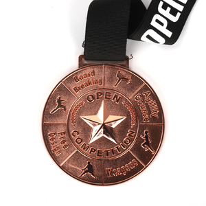Fabricação OEM Medalhas 3D personalizadas Metal Dance Sports Medalha com fita
