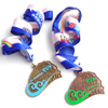 Medalhas esportivas de maratona de vôlei de Natal de metal Medalha personalizada com fita