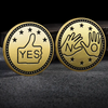 Sem Mínimo Design Livre 3D Liga de Zinco Ouro Prata Latão Metal Moeda Custom Made Sim ou Não Moedas