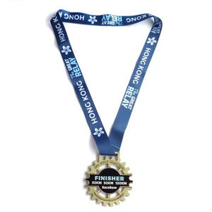Prêmios baratos em forma personalizada em medalhas de lembrança de medalhas com cortina de fita