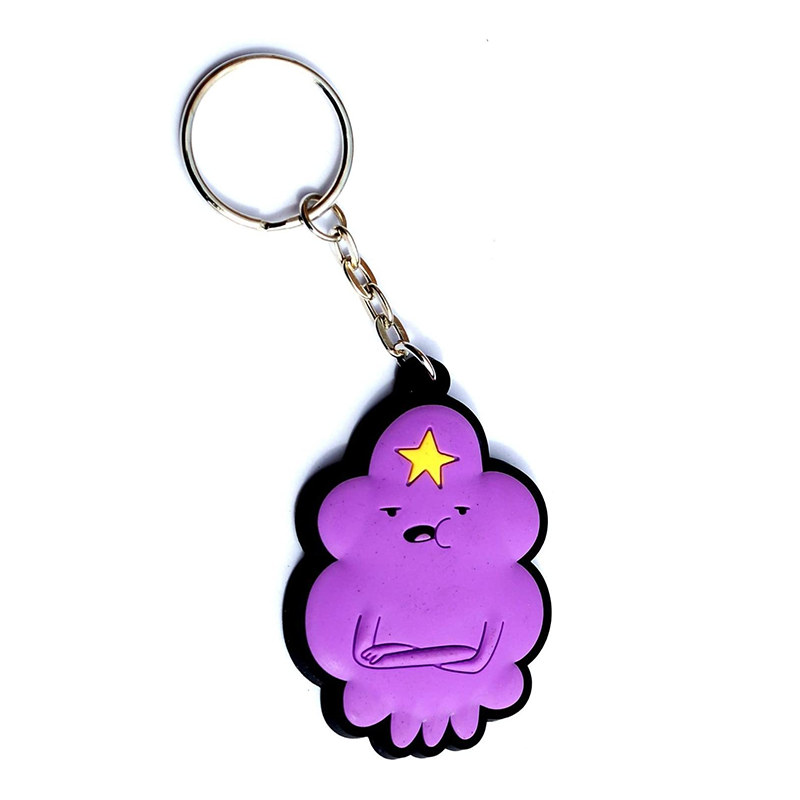 Fabricação de chaveiro OEM logotipo 2D personalizado chaveiro de borracha de silicone 3D bonito anime macio chaveiros de PVC