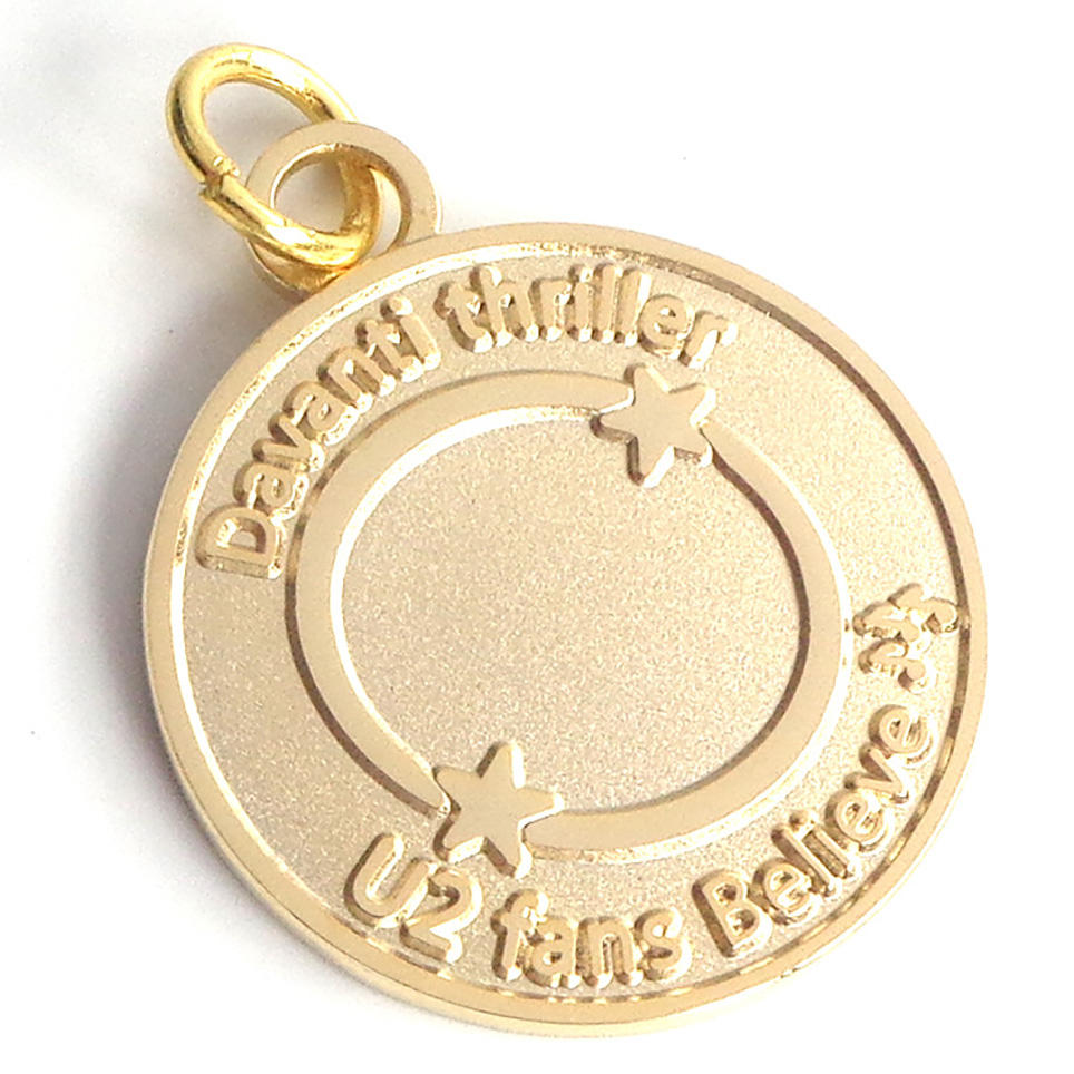 Etiqueta de joias de metal pequena com logotipo personalizado etiqueta de marca de metal