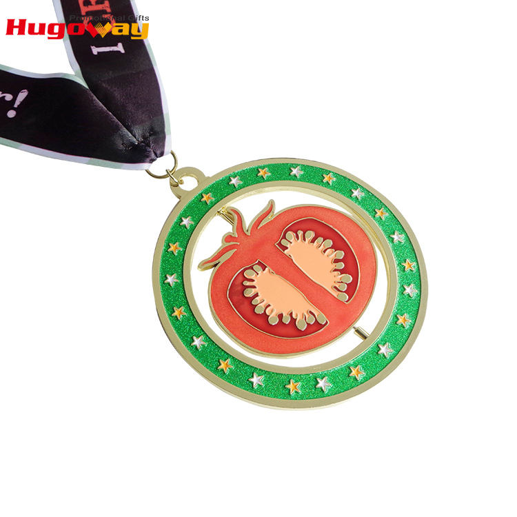 Molde de banho de ouro personalizado Fita Moiré Medalha combinada de ouro Amostra de futebol Comercial Zhongshan Xiaolan Medalha