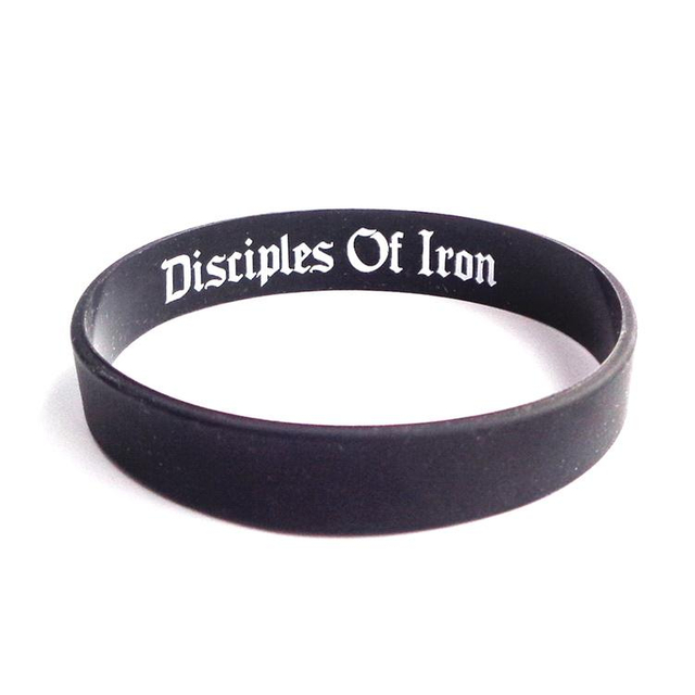 Pulseira feminina de silicone preta personalizada antiestática e charmosa