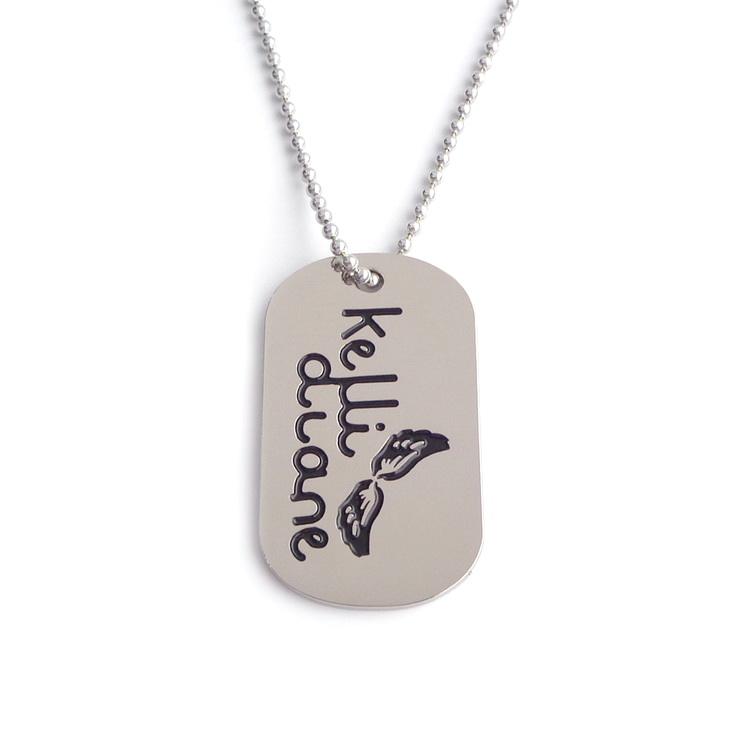 Charms de tamanho padrão simples de aço inoxidável baratos por atacado Tag de cachorro em branco