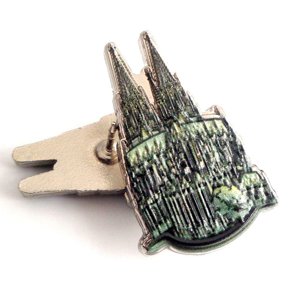 Distintivo de alfinete de lapela de metal com impressão de moda personalizada com colorido