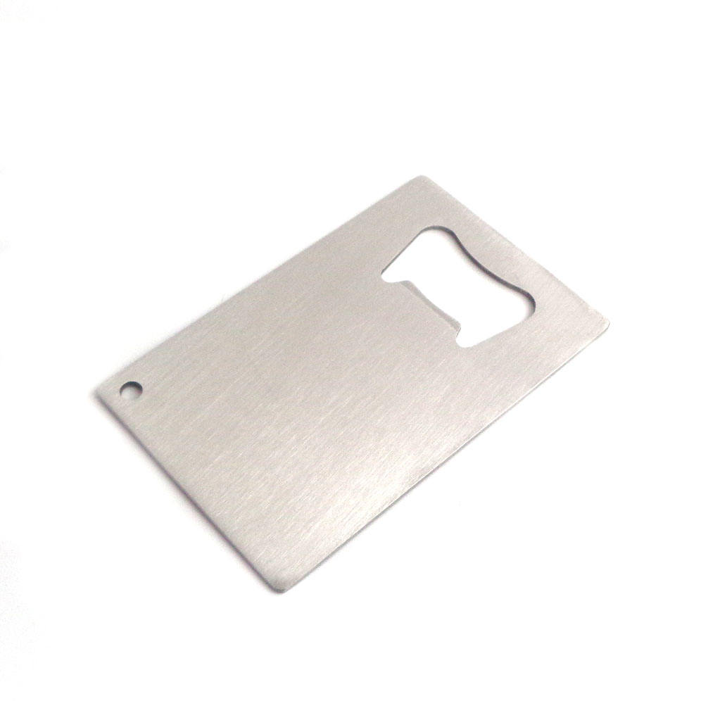 Atacado abridor de garrafa de cartão de crédito de metal inoxidável personalizado em branco