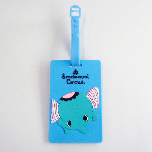 2023 Novo Design de Etiqueta de Bagagem de Desenho Personalizado em Borracha de PVC Macio