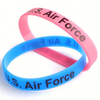 Pulseira de silicone promocional de amizade com logotipo personalizado Pulseira de silicone promocional