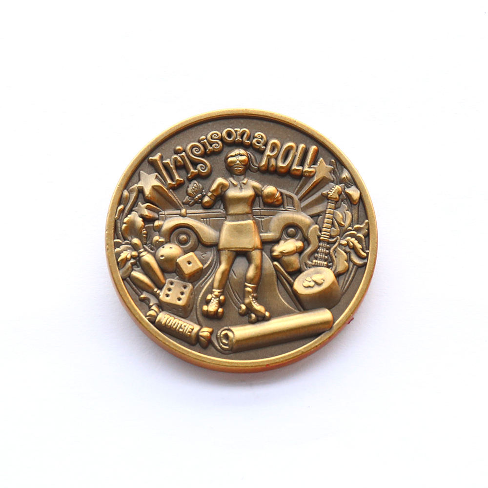 Crie seu próprio molde de moedas personalizado on-line, moeda comemorativa de desafio de ouro