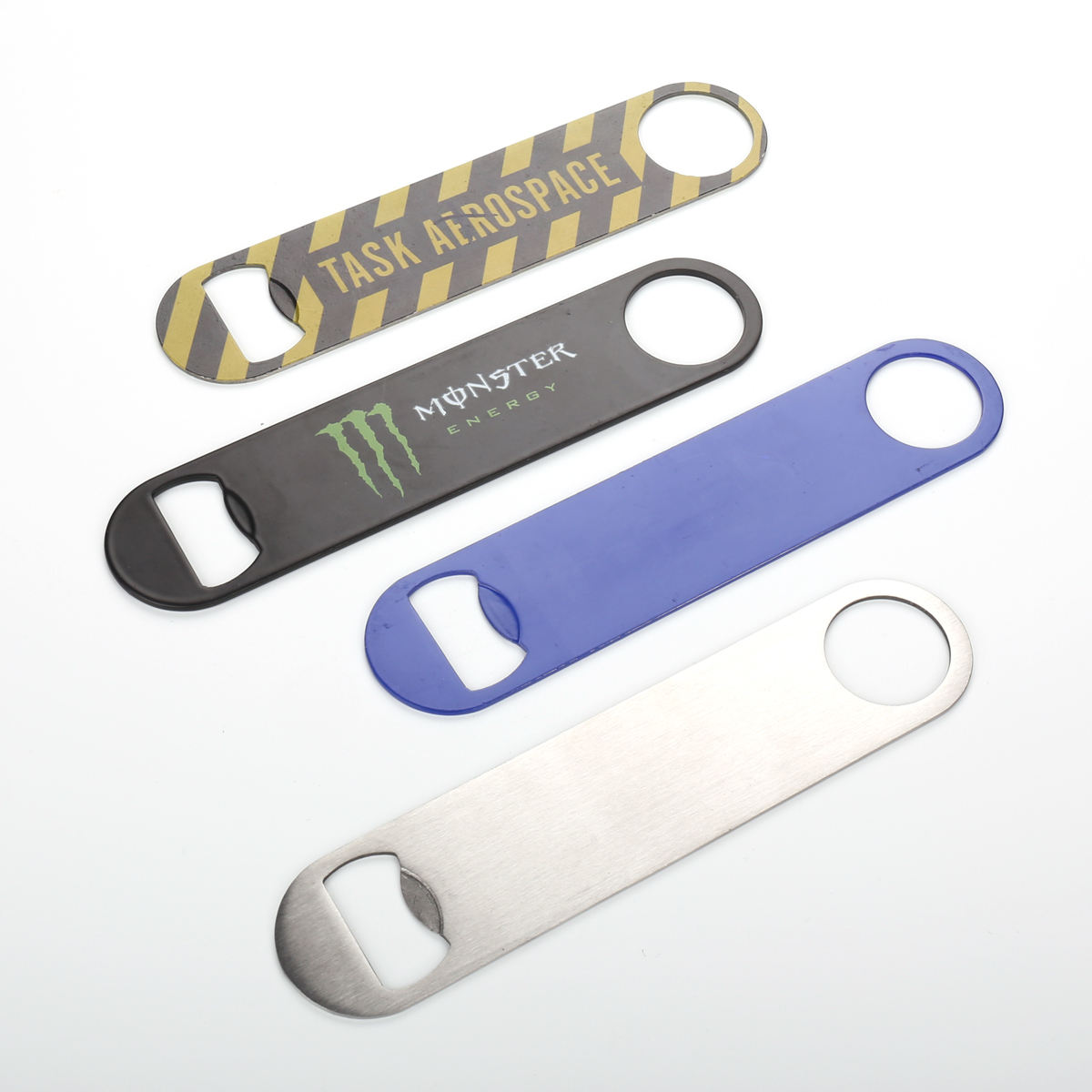 Abridores de porta-chaves de aço inoxidável de fabricação OEM com logotipo de metal Chaveiro em forma de cartão Abridor de garrafa personalizado de cerveja